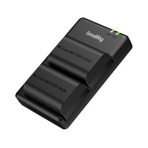 SmallRig Kit Batería y Cargador Canon LP-E6P – 2x 2320 mAh, Carga Dual USB-C/Micro-USB