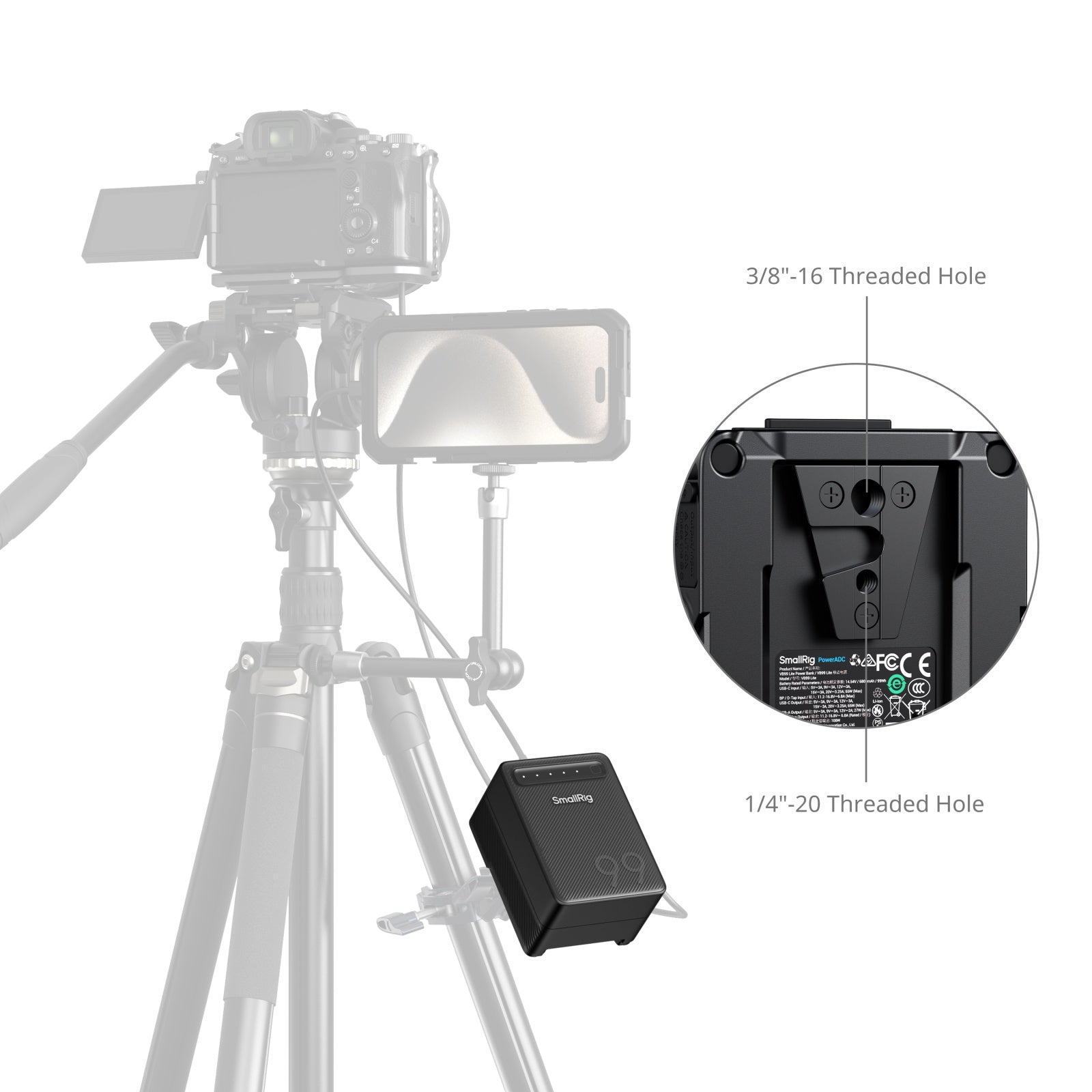 VB99 Lite Power Bank V-Mount | Batería Profesional 99Wh - Imagen 4