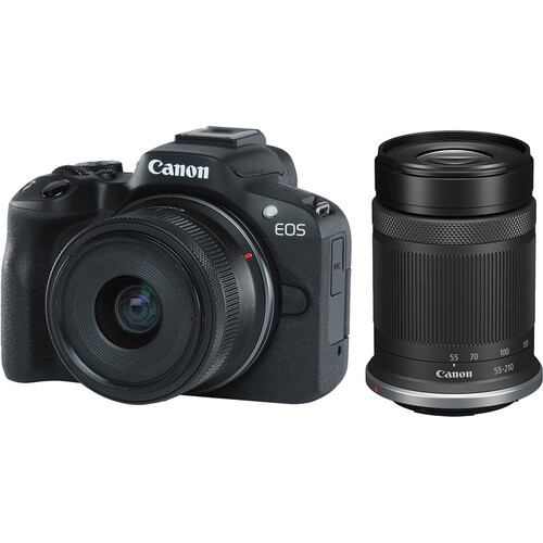 Cámara Canon R50 Con Lentes RF-S 18-45mm - 55-210mm IS STM