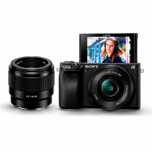 Combo Cámara Sony A6400 Lente Kid + Lente Sony 50mm F1.8 OSS