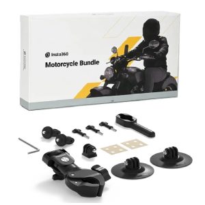 Insta360 Motorcycle Bundle – Kit de Soportes Reforzadopara Moto y Cámaras de Acción